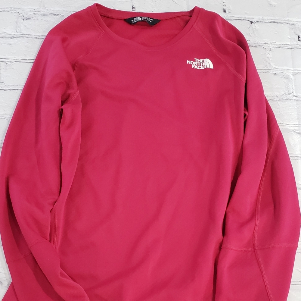 North Face pink long sleeve top small